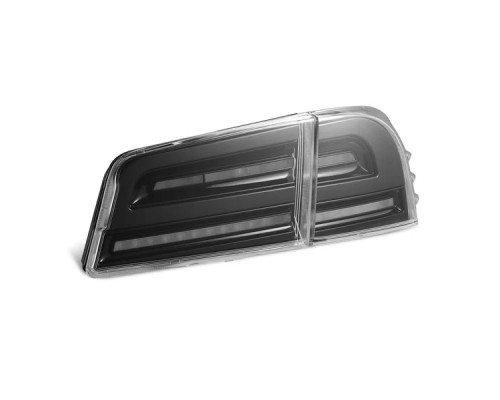Задние фонари Tesla Model S 2012-2021 с желтым поворотником серии LUXX цвет Alpha-Black 