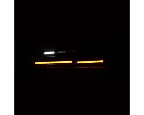 Задние фонари Tesla Model S 2012-2021 с желтым поворотником серии LUXX цвет Alpha-Black 
