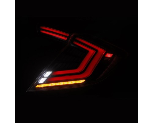 Задние фонари Honda Civic 2016-2021 светодиодные серии NOVA Prismatic цвет Alpha-Black Задние фонари Honda Civic 2016-2021 светодиодные серии NOVA Prismatic цвет Alpha-Black