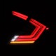 Задние фонари Honda Civic 2016-2021 светодиодные серии NOVA Prismatic цвет Clear Smoke