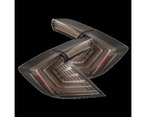 Задние фонари Honda Civic 2016-2021 светодиодные серии NOVA Prismatic цвет Clear Smoke Задние фонари Honda Civic 2016-2021 светодиодные серии NOVA Prismatic цвет Clear Smoke