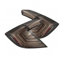 Задние фонари Honda Civic 16-21 светодиодные серии NOVA Prismatic цвет Clear Smoke