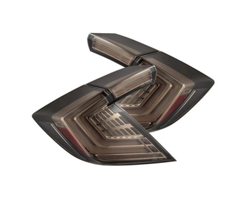 Задние фонари Honda Civic 2016-2021 светодиодные серии NOVA Prismatic цвет Clear Smoke Задние фонари Honda Civic 2016-2021 светодиодные серии NOVA Prismatic цвет Clear Smoke