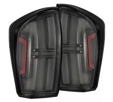 Задние фонари Toyota Tacoma 16-23 светодиодные с желтым поворотником серии NOVA Prismatic цвет Black
