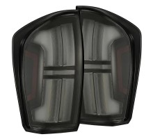 Задние фонари Toyota Tacoma 16-23 светодиодные с желтым поворотником серии NOVA Prismatic цвет Alpha-Black
