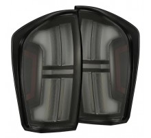 Задние фонари Toyota Tacoma 16-23 светодиодные с желтым поворотником серии NOVA Prismatic цвет Alpha-Black