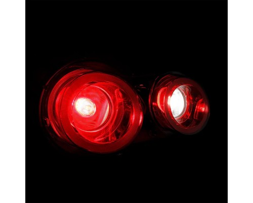 Задние фонари Nissan GT-R 2009-2025 с желтым поворотником серия NOVA цвет Red Clear