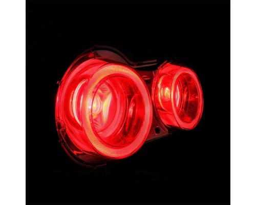 Задние фонари Nissan GT-R 2009-2025 с желтым поворотником серия NOVA цвет Red Clear