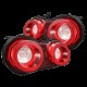 Задние фонари Nissan GT-R 2009-2025 с желтым поворотником серия NOVA цвет Red Clear