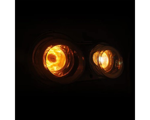 Задние фонари Nissan GT-R 2009-2025 с желтым поворотником серия NOVA цвет Light Smoke