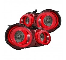 Задние фонари Nissan GT-R 2009-2025 с желтым поворотником серия NOVA цвет Red Smoke