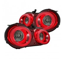 Задние фонари Nissan GT-R 2009-2025 с желтым поворотником серия NOVA цвет Red Smoke