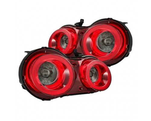 Задние фонари Nissan GT-R 2009-2025 с желтым поворотником серия NOVA цвет Red Smoke