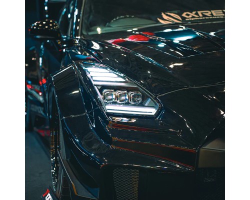 Фары Nissan GT-R 2009-2025 светодиодные серия NOVA цвет Back