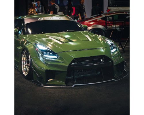 Фары Nissan GT-R 2009-2025 светодиодные серия NOVA цвет Alpha-Back