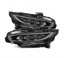 Фары Honda Civic 16-21 светодиодные серии Nova цвет Black