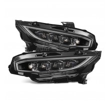 Фары Honda Civic 16-21 светодиодные серии Nova цвет Black