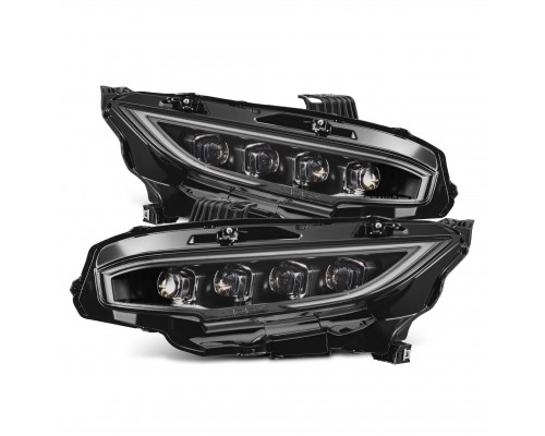Фары Honda Civic 2016-2021 светодиодные серии Nova цвет Black Фары Honda Civic 2016-2021 светодиодные серии Nova цвет Black
