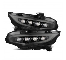Фары Honda Civic 16-21 светодиодные серии Nova цвет Alpha-Black