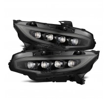 Фары Honda Civic 16-21 светодиодные серии Nova цвет Alpha-Black