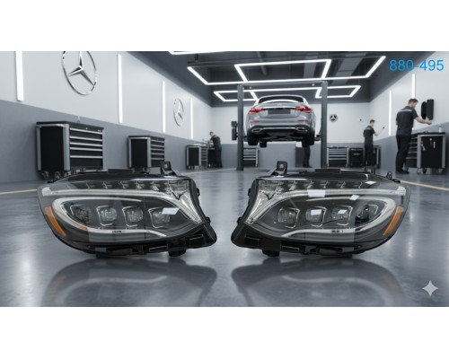 Фары Mercedes Sprinter 2019-2025 светодиодные серии NOVA цвет Black 