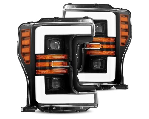 Ford F250 F350 F450 F550 Super Duty линзованные галогенные фары 2017-2019 серия PRO цвет Jet Black Ford F250 F350 F450 F550 Super Duty линзованные галогенные фары 2017-2019 серия PRO цвет Jet Black