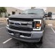 Ford F250 F350 F450 F550 Super Duty линзованные галогенные фары 2017-2019 серия PRO цвет Jet Black