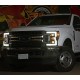 Ford F250 F350 F450 F550 Super Duty линзованные галогенные фары 2017-2019 серия PRO цвет Jet Black