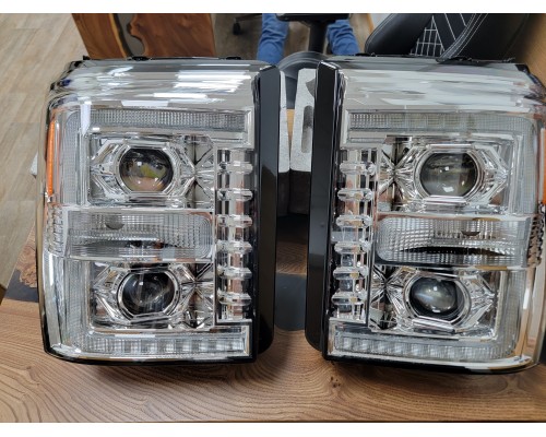 Фары Ford F250 F350 F450 F550 светодиодные 2011-2016 серии LUXX цвет Chrom