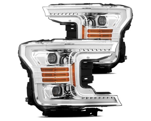 Фары Ford F150 2018-2020 линзованные серия PRO галогенные цвет Chrome Фары Ford F150 2018-2020 линзованные серия PRO галогенные цвет Chrome