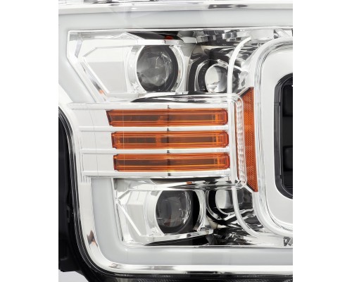 Фары Ford F150 2018-2020 линзованные серия PRO галогенные цвет Chrome Фары Ford F150 2018-2020 линзованные серия PRO галогенные цвет Chrome