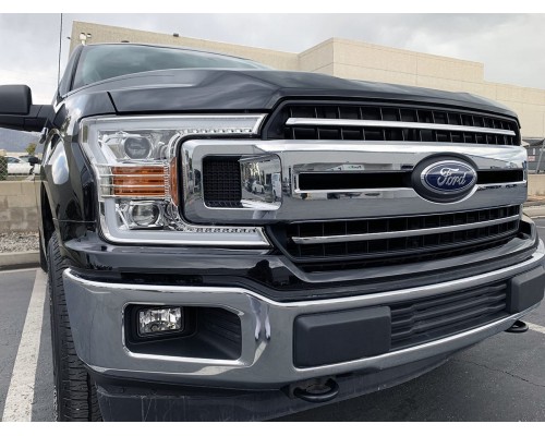 Фары Ford F150 2018-2020 линзованные серия PRO галогенные цвет Chrome Фары Ford F150 2018-2020 линзованные серия PRO галогенные цвет Chrome