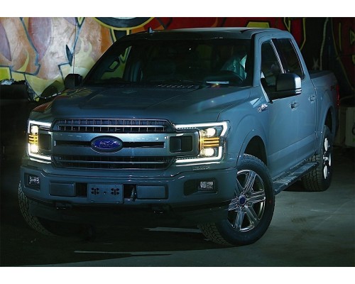 Фары Ford F150 2018-2020 линзованные серия PRO галогенные цвет Chrome Фары Ford F150 2018-2020 линзованные серия PRO галогенные цвет Chrome