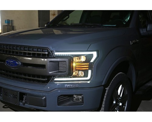 Фары Ford F150 2018-2020 линзованные серия PRO галогенные цвет Chrome Фары Ford F150 2018-2020 линзованные серия PRO галогенные цвет Chrome