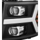 Фары Chevrolet Silverado линзованные галогенные 2007-2013 серия PRO цвет Black