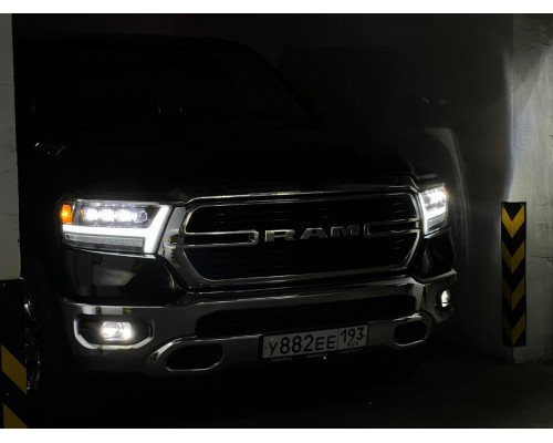 Фары Dodge Ram светодиодные 2019-2024 серии NOVA цвет черные матовые