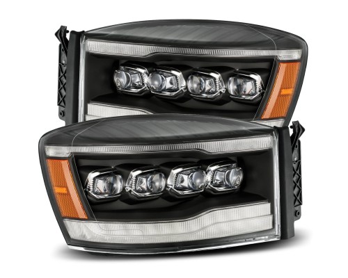 Фары Dodge Ram 06-09 светодиодные серии NOVA цвет Black Фары Dodge Ram 06-09 светодиодные серии NOVA цвет Black