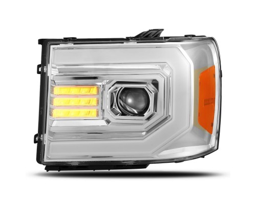 Фары GMC Sierra 2007-2013 светодиодные серии LUXX цвет Chrome Фары GMC Sierra 2007-2013 светодиодные серии LUXX цвет Chrome